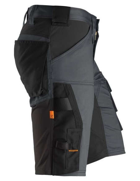 6143 Pantalones cortos de trabajo elasticos Slim Fit AllroundWork gris acero/ negro