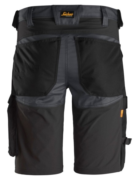 6143 Pantalones cortos de trabajo elasticos Slim Fit AllroundWork gris acero/ negro
