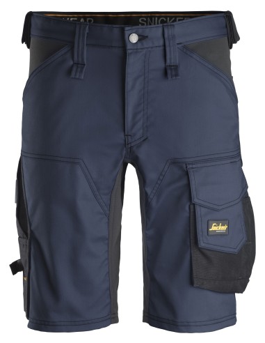 6143 Pantalones cortos de trabajo elasticos Slim Fit AllroundWork azul marino/ negro