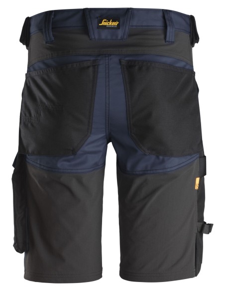 6143 Pantalones cortos de trabajo elasticos Slim Fit AllroundWork azul marino/ negro