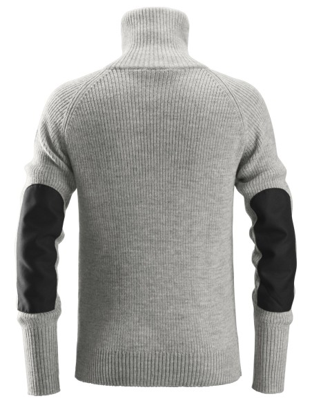2905 Jersey lana ½ cremallera Gris claro
