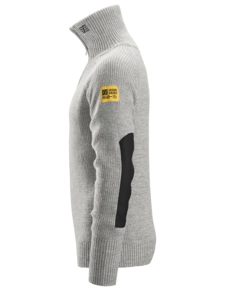 2905 Jersey lana ½ cremallera Gris claro