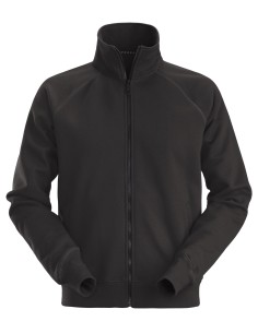 2886 Sudadera tipo chaqueta con cremallera completa negra