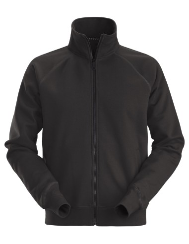 2886 Sudadera tipo chaqueta con cremallera completa negra