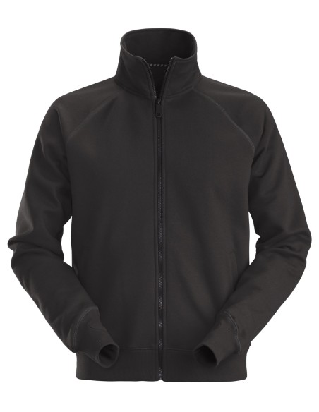 2886 Sudadera tipo chaqueta con cremallera completa negra