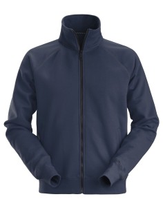 2886 Sudadera tipo chaqueta con cremallera completa azul marino