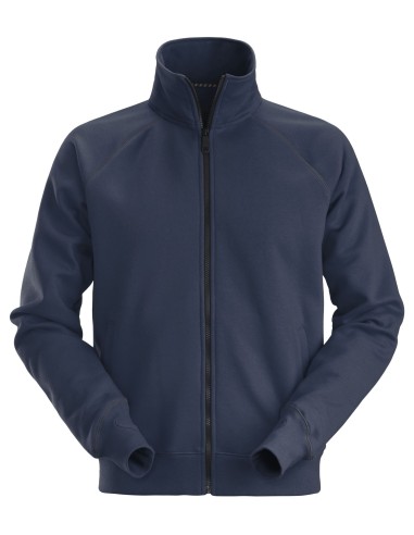 2886 Sudadera tipo chaqueta con cremallera completa azul marino