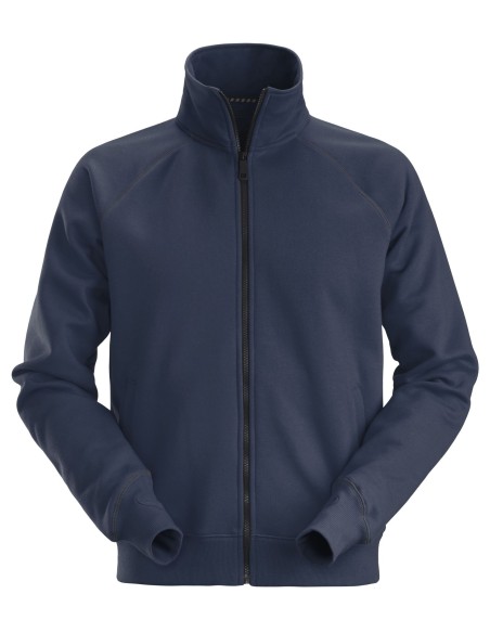 2886 Sudadera tipo chaqueta con cremallera completa azul marino
