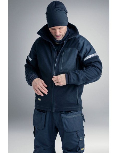 8005 Chaqueta polar cortavientos AllroundWork negra