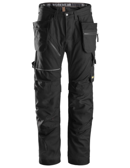 6215 Pantalones largos de trabajo RuffWork algodon con bolsillos flotantes Negro