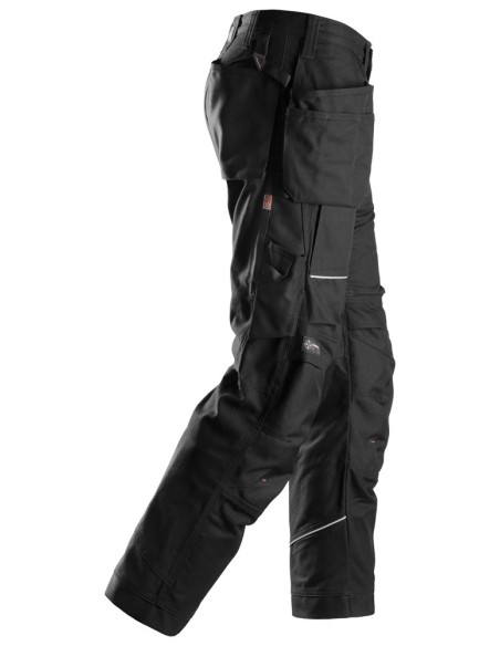 6215 Pantalones largos de trabajo RuffWork algodon con bolsillos flotantes Negro