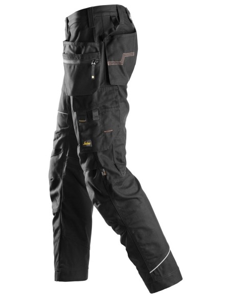 6215 Pantalones largos de trabajo RuffWork algodon con bolsillos flotantes Negro