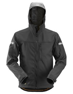 1229 Chaqueta Softshell con capucha AllroundWork negro
