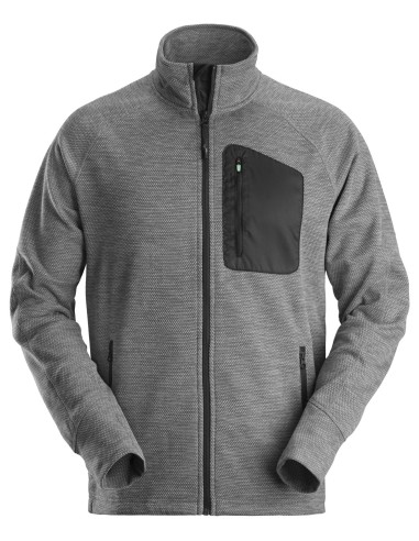 8042 Chaqueta de forro polar de malla suave FlexiWork gris/ negro
