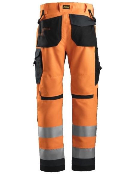 6331 Pantalon AllroundWork Alta Visibilidad CL2 Naranja / Gris acero