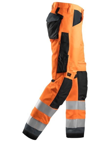 6331 Pantalon AllroundWork Alta Visibilidad CL2 Naranja / Gris acero