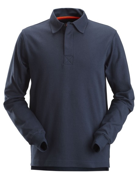 2612 Polo manga larga de rugby AllroundWork Azul marino