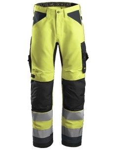 6331 Pantalon AllroundWork Alta Visibilidad CL2 Amarillo / Gris acero