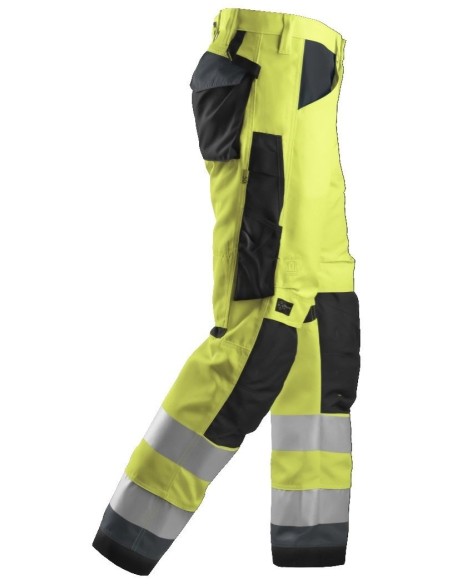 6331 Pantalon AllroundWork Alta Visibilidad CL2 Amarillo / Gris acero