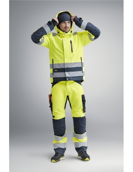 6331 Pantalon AllroundWork Alta Visibilidad CL2 Amarillo / Gris acero