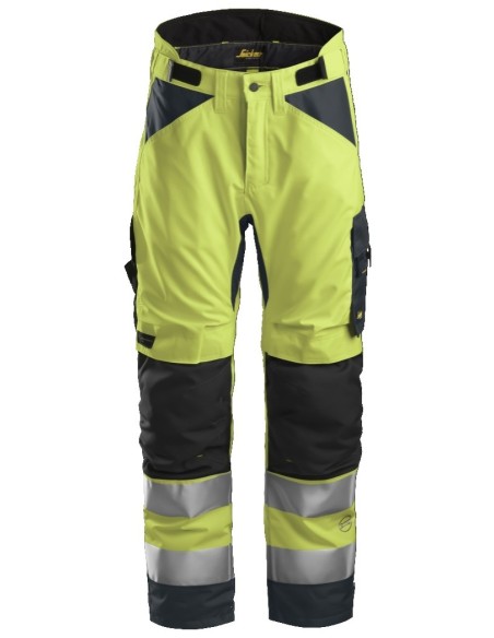 6639 Pantalones largos de trabajo aislantes 37.5 de alta visibiidad clase 2 AllroundWork - amarillo/ gris acero