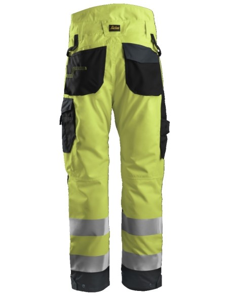 6639 Pantalones largos de trabajo aislantes 37.5 de alta visibiidad clase 2 AllroundWork - amarillo/ gris acero