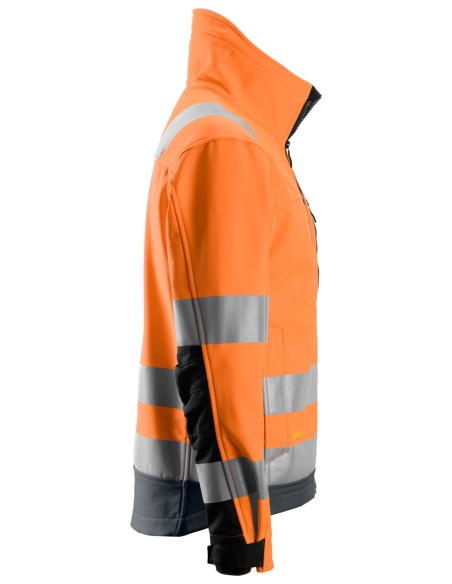 1230 Chaqueta Softshell de alta visibilidad clase 3 AllroundWork naranja/ gris acero
