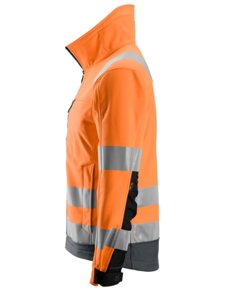 1230 Chaqueta Softshell de alta visibilidad clase 3 AllroundWork naranja/ gris acero