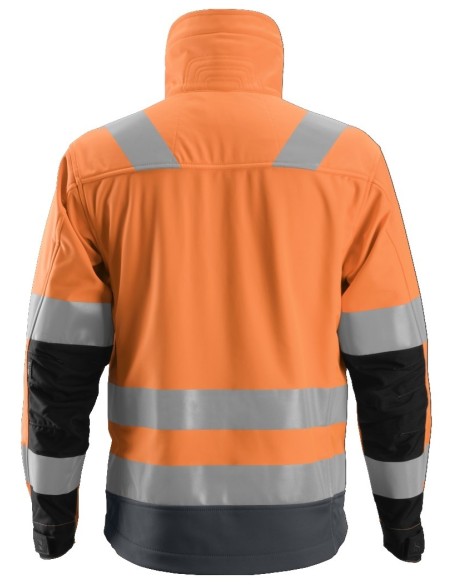 1230 Chaqueta Softshell de alta visibilidad clase 3 AllroundWork naranja/ gris acero