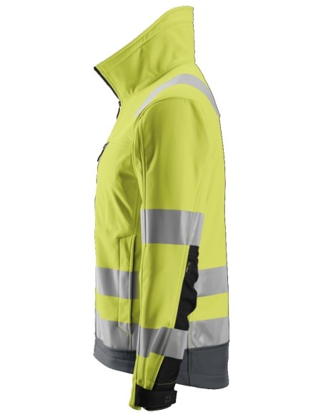 1230 Chaqueta Softshell de alta visibilidad clase 3 AllroundWork amarillo/ gris acero