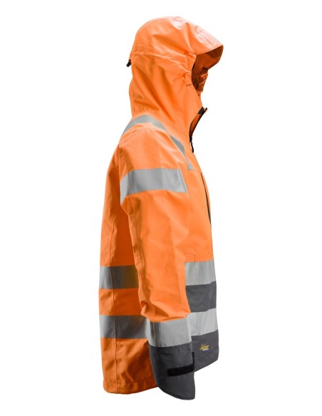 1330 Chaqueta impermeable de alta visibilidad clase 3 AllroundWork naranja/ gris acero