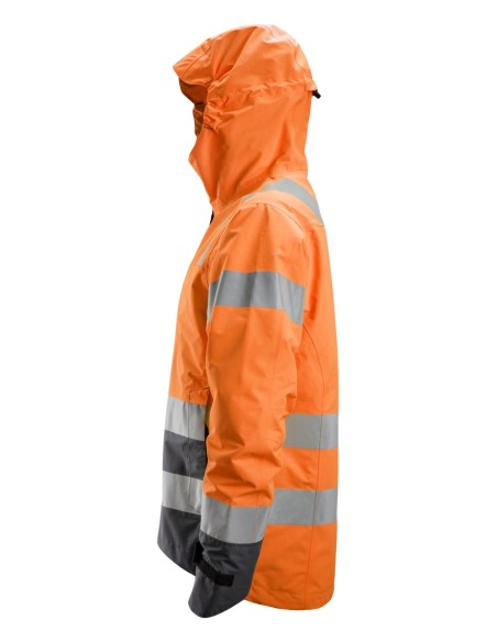 1330 Chaqueta impermeable de alta visibilidad clase 3 AllroundWork naranja/ gris acero