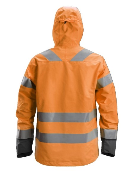 1330 Chaqueta impermeable de alta visibilidad clase 3 AllroundWork naranja/ gris acero