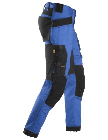 6241 Pantalones largos de trabajo elasticos AllroundWork Slim Fit con bolsillos flotantes color azul verdadero/ negro