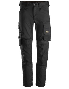 6341 Pantalones largos de trabajo elasticos AllroundWork Slim Fit color negro