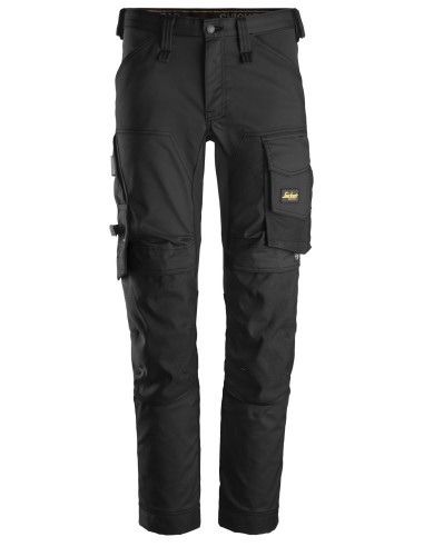 6341 Pantalones largos de trabajo elasticos AllroundWork Slim Fit color negro