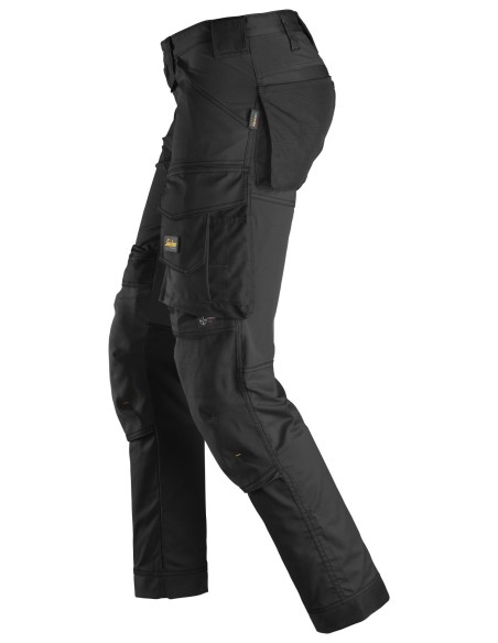 6341 Pantalones largos de trabajo elasticos AllroundWork Slim Fit color negro