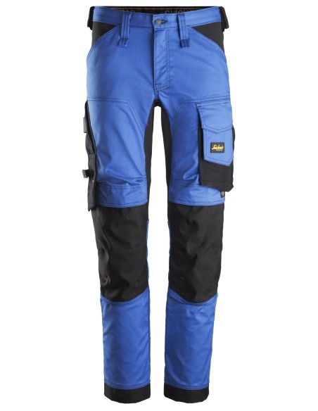 6341 Pantalones largos de trabajo elasticos AllroundWork Slim Fit color azul verdadero/ negro