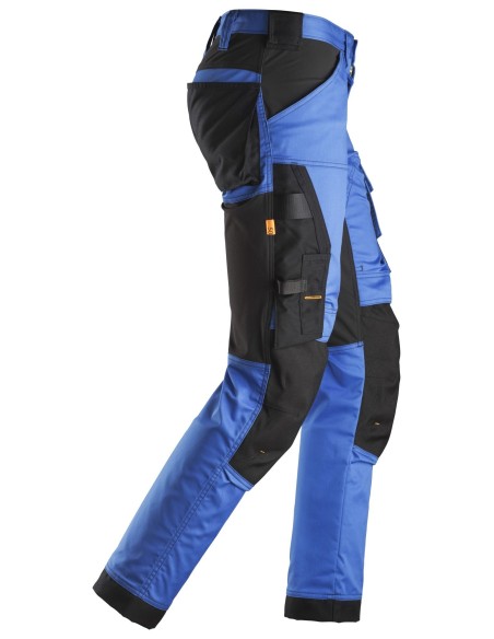 6341 Pantalones largos de trabajo elasticos AllroundWork Slim Fit color azul verdadero/ negro
