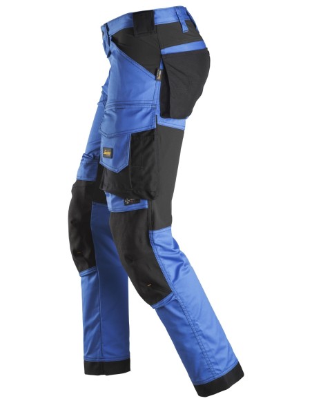 6341 Pantalones largos de trabajo elasticos AllroundWork Slim Fit color azul verdadero/ negro