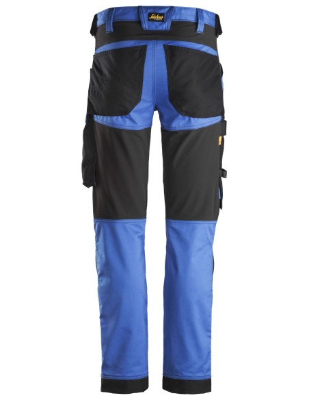 6341 Pantalones largos de trabajo elasticos AllroundWork Slim Fit color azul verdadero/ negro