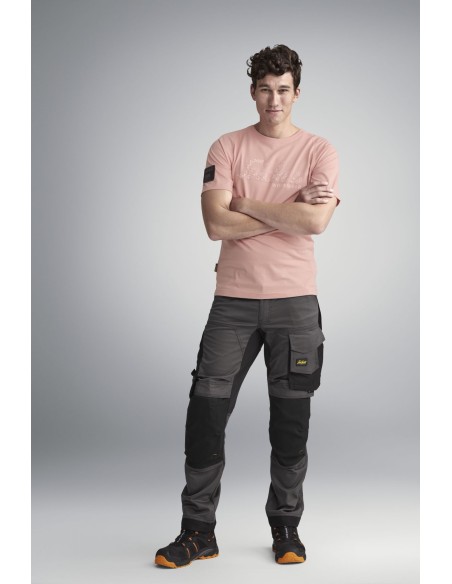 6341 Pantalones largos de trabajo elasticos AllroundWork Slim Fit color gris acero/ negro