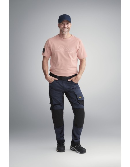6341 Pantalones largos de trabajo elasticos AllroundWork Slim Fit color azul marino/ negro