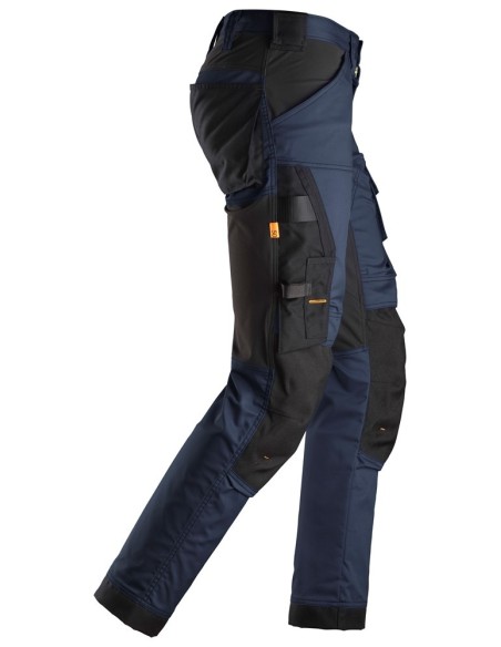 6341 Pantalones largos de trabajo elasticos AllroundWork Slim Fit color azul marino/ negro