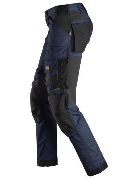 6341 Pantalones largos de trabajo elasticos AllroundWork Slim Fit color azul marino/ negro