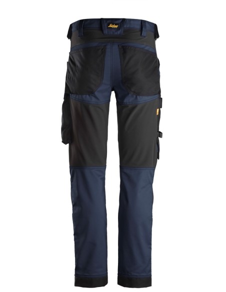6341 Pantalones largos de trabajo elasticos AllroundWork Slim Fit color azul marino/ negro