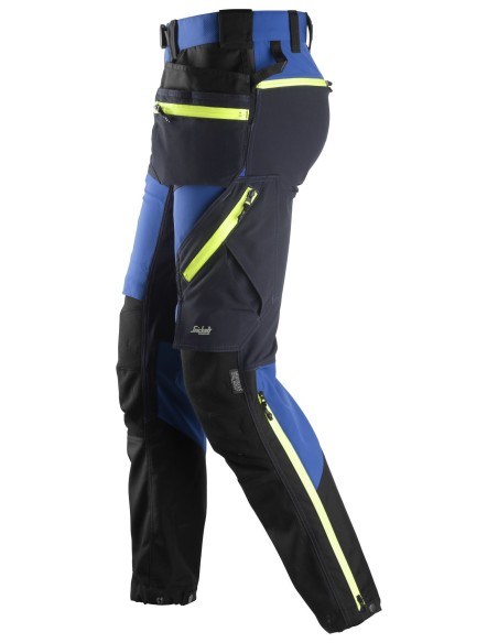 6940 Pantalones largos de trabajo elasticos FlexiWork Softshell Slim Fit bolsillos flotantes azul verdadero/ azul marino