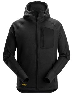 8041 Sudadera con capucha y forro polar Flexiwork negro