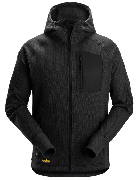 8041 Sudadera con capucha y forro polar Flexiwork negro