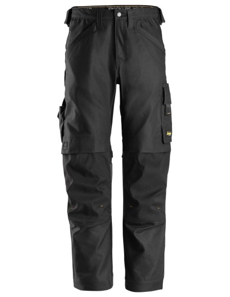 6324 Pantalones largos de trabajo elasticos AllroundWork Canvas+ color negro